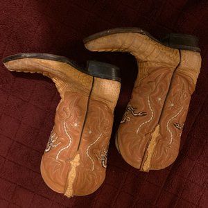 MEN'S 7 EL ALACRAN DE DURANGO ALIGATOR STYLE COWBOY BOOTS GENUINE LEATHER